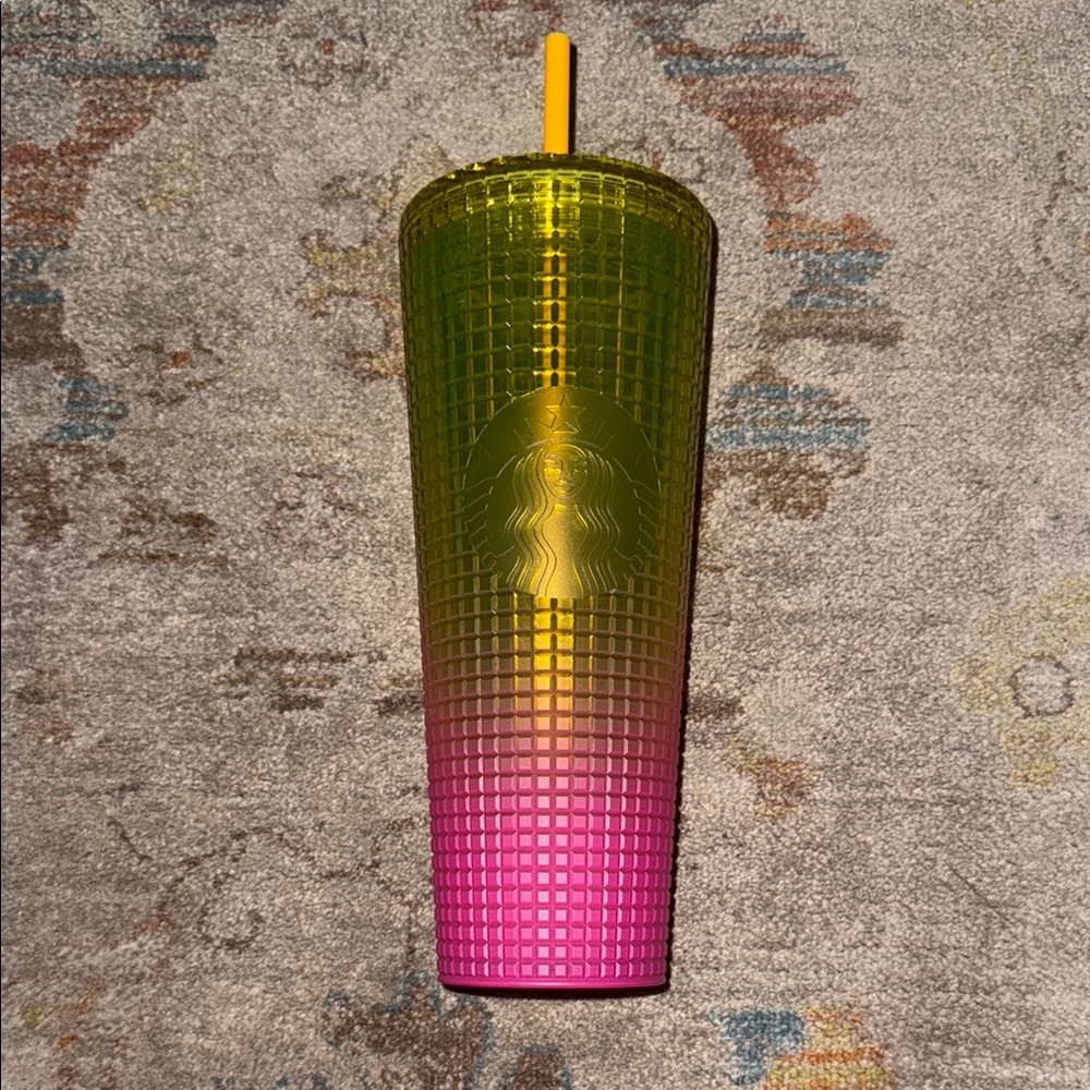 Starbucks Yellow and Pink Gradient Tumbler